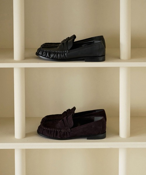 anuke(アンヌーク)の「Gather Loafers(ローファー・レディース・ブラック/ブラウン・36inch/37inch/38inch)」の3枚目の写真