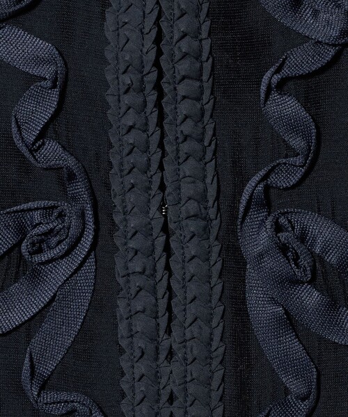 Marilyn Moon（マリリンムーン）の「＜Marilyn Moon＞コード エンブロイダリー ベスト（ベスト・レディース・ネイビー/ホワイト・FREE）」の7枚目の写真