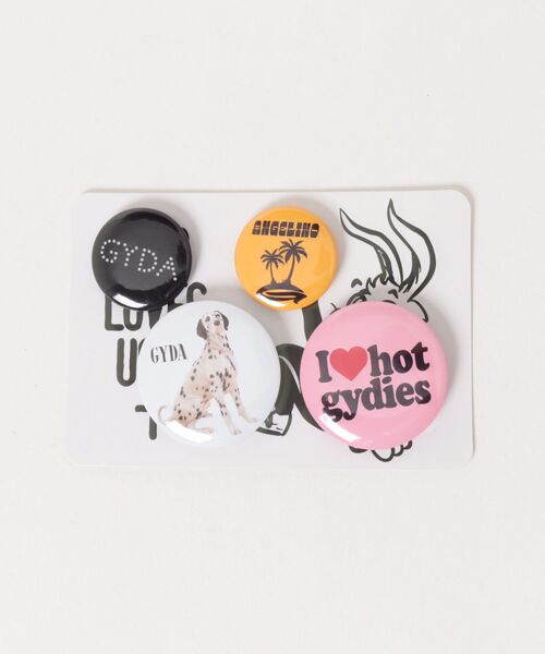 GYDA（ジェイダ）の「【GYDA/ジェイダ】 CASUAL-BADGE SERIES　缶バッジ4コセット付きボストンバッグ（ボストンバッグ・レディース・ブラック・FREE）」の5枚目の写真