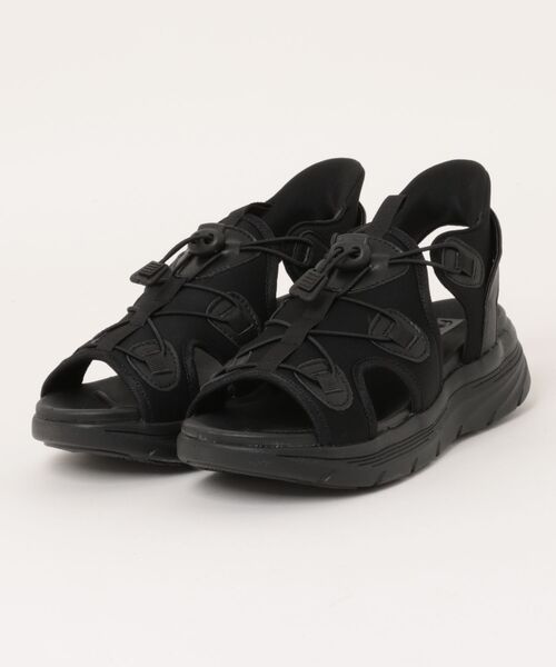 Piedi Nudi(ピエディヌーディ)の「Fit Partner / ハンズフリータイプ 厚底クッション スポーツサンダル(サンダル・レディース・ブラック/ベージュ/アイボリー・S/M/L/LL)」の1枚目の写真