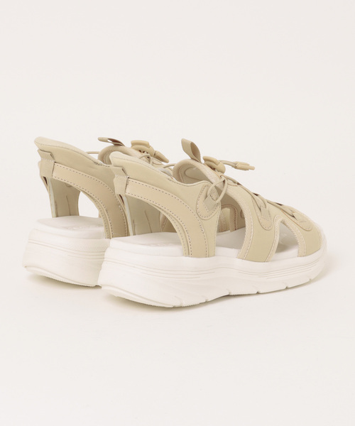 Piedi Nudi(ピエディヌーディ)の「Fit Partner / ハンズフリータイプ 厚底クッション スポーツサンダル(サンダル・レディース・ブラック/ベージュ/アイボリー・S/M/L/LL)」の5枚目の写真