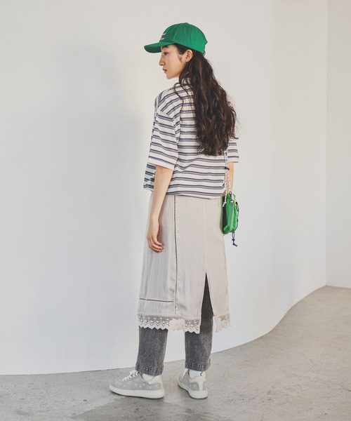 niko and...（ニコアンド）の「ランジェライクミディースカート（スカート・レディース・ブラック/ブルー/アイボリー・FREE）」の7枚目の写真