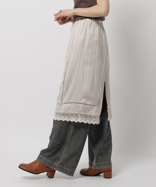 niko and...（ニコアンド）の「ランジェライクミディースカート（スカート・レディース・ブラック/ブルー/アイボリー・FREE）」の15枚目の写真