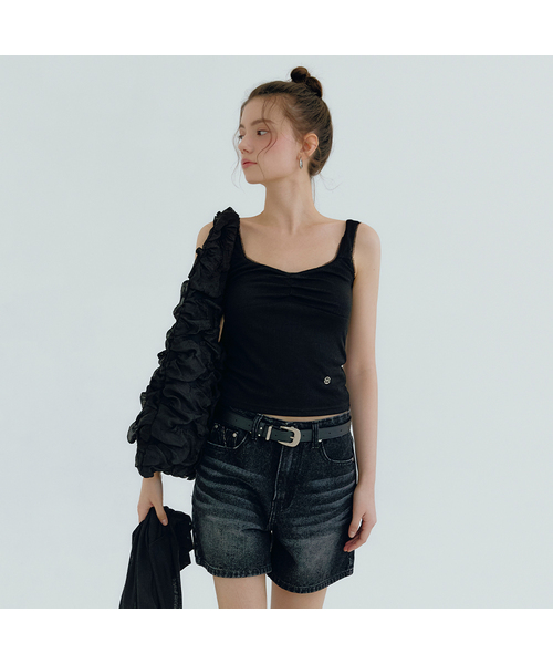 MICANE(ミケーネ)の「シルビアクリンクルソフトホーボーバッグ_large.ver(ショルダーバッグ・レディース・ブラック/クリーム・1)」の1枚目の写真
