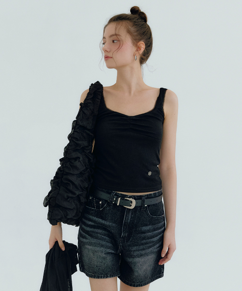 MICANE(ミケーネ)の「シルビアクリンクルソフトホーボーバッグ_large.ver(ショルダーバッグ・レディース・ブラック/クリーム・1)」の3枚目の写真