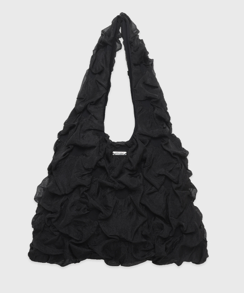 MICANE(ミケーネ)の「シルビアクリンクルソフトホーボーバッグ_large.ver(ショルダーバッグ・レディース・ブラック/クリーム・1)」の8枚目の写真