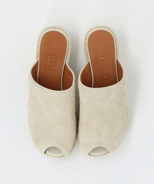 ODETTE E ODILE（オデットエオディール）の「ピープトゥウェッジ サンダル45（サンダル・レディース・ナチュラル/ブラック・35/37/36）」の7枚目の写真