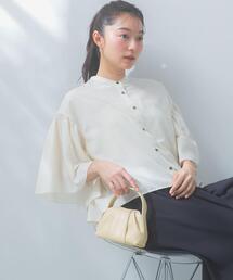 『一部WEB限定カラー』UVカットウォッシャブルリネン混ブラウス