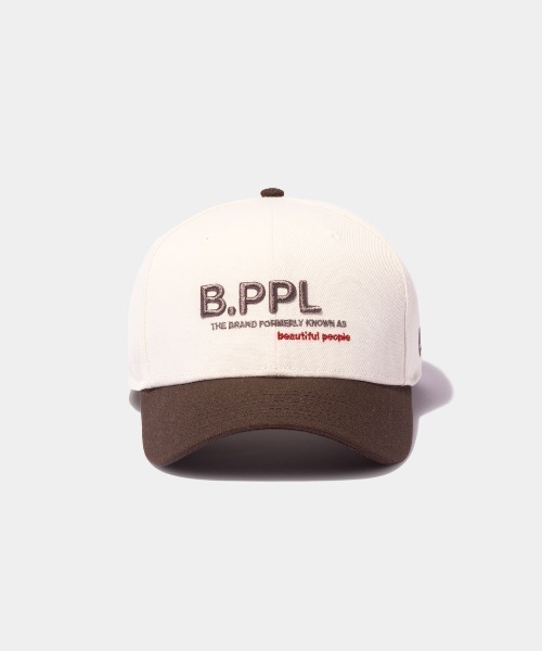 beautiful people（ビューティフルピープル）の「New Era（R） B.PPL embroidery cap（キャップ・レディース・ネイビー/アイボリー・M）」の3枚目の写真