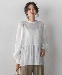 Droite lautreamont | 2WAYシアーペプラムシャツ(シャツ/ブラウス)