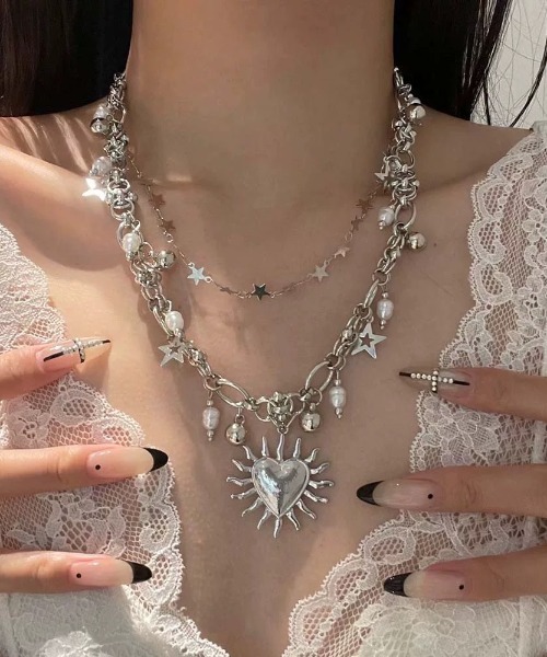 UP START（アップスタート）の「【LAMPOON】ハート太陽　ネックレス（ネックレス・レディース・シルバー・FREE）」の5枚目の写真