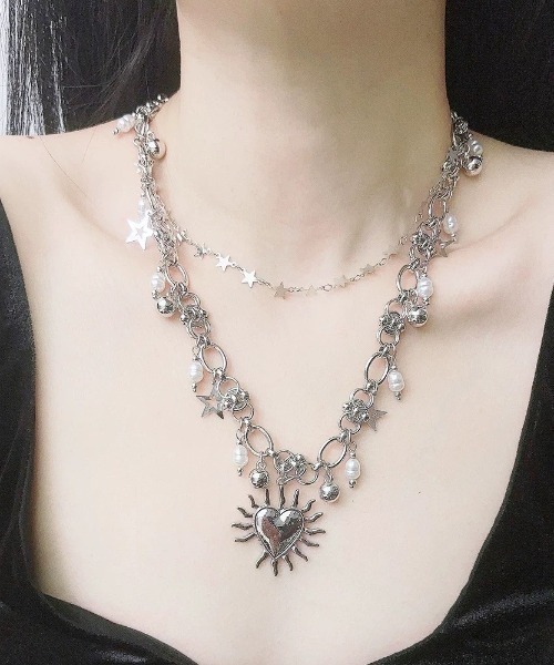 UP START（アップスタート）の「【LAMPOON】ハート太陽　ネックレス（ネックレス・レディース・シルバー・FREE）」の4枚目の写真