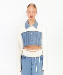 DIAGONAL（ダイアゴナル）の「DENIM MIXED JACKET (blue)（デニムジャケット）」