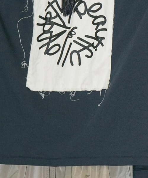 my beautiful landlet（マイビューティフルランドレット）の「【my beautiful landlet】 USA COTTON OVERSIZE T-SHIRT - print（Tシャツ/カットソー・メンズ・オフホワイト/グレー/チャコールグレー/ブラック・0/1）」の11枚目の写真