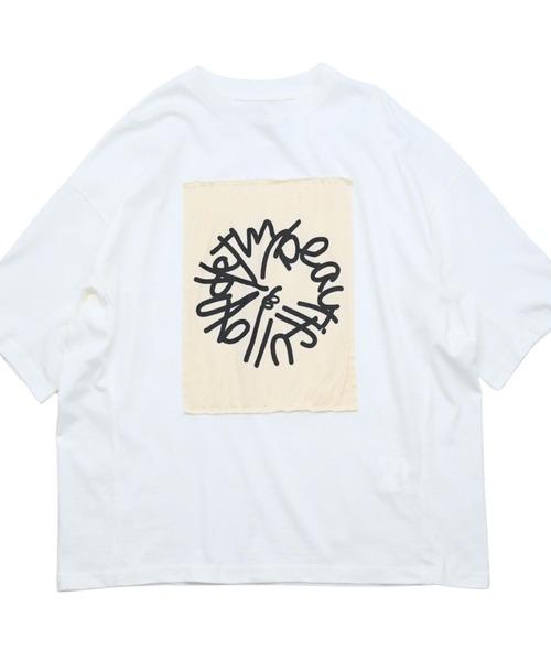 my beautiful landlet(マイビューティフルランドレット)の「【my beautiful landlet】 USA COTTON OVERSIZE T-SHIRT - print(Tシャツ/カットソー・メンズ・オフホワイト/グレー/チャコールグレー/ブラック・0/1)」の16枚目の写真