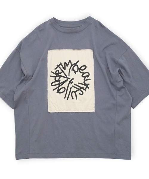 my beautiful landlet(マイビューティフルランドレット)の「【my beautiful landlet】 USA COTTON OVERSIZE T-SHIRT - print(Tシャツ/カットソー・メンズ・オフホワイト/グレー/チャコールグレー/ブラック・0/1)」の18枚目の写真