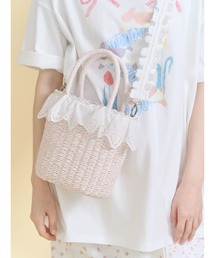 merry jenny（メリージェニー）の「レースフリルカゴバッグ（かごバッグ）」