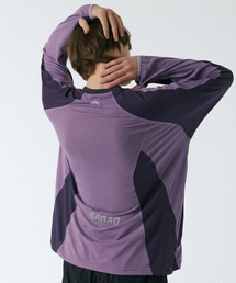 SANRO（サンロ）の「[ユニセックス] クイックドライリフレクティブプリントプルオーバーTシャツ - パープル（Tシャツ/カットソー）」