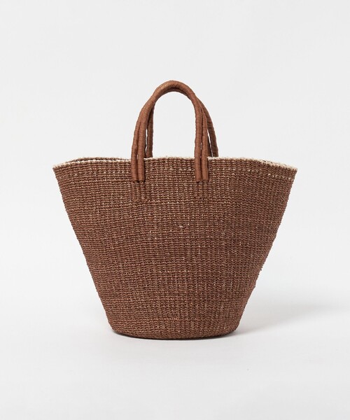 UNITED ARROWS（ユナイテッドアローズ）の「アバカ ダブルハンドル トートバッグ（かごバッグ・レディース・ブラウン系/ブラック・FREE）」の4枚目の写真