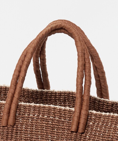 UNITED ARROWS（ユナイテッドアローズ）の「アバカ ダブルハンドル トートバッグ（かごバッグ・レディース・ブラウン系/ブラック・FREE）」の6枚目の写真