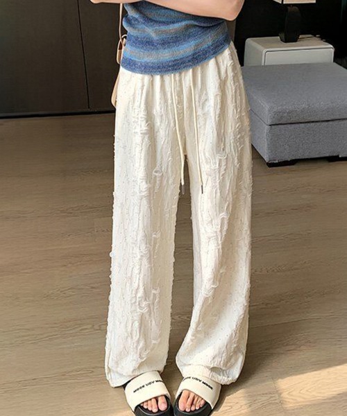 SallyLunn(サリーラン)の「ジャガードドットパンツ(その他パンツ・レディース・ホワイト・X-LARGE)」の1枚目の写真