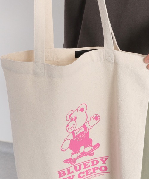 cepo(セポ)の「【BLUEDY / ブルーディ】コットントートバッグ(ハンドバッグ・レディース・ブラック系/ブルー系/ピンク系・FREE)」の20枚目の写真