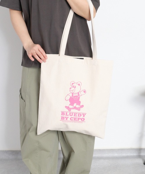 cepo(セポ)の「【BLUEDY / ブルーディ】コットントートバッグ(ハンドバッグ・レディース・ブラック系/ブルー系/ピンク系・FREE)」の16枚目の写真