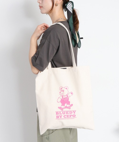 cepo(セポ)の「【BLUEDY / ブルーディ】コットントートバッグ(ハンドバッグ・レディース・ブラック系/ブルー系/ピンク系・FREE)」の15枚目の写真