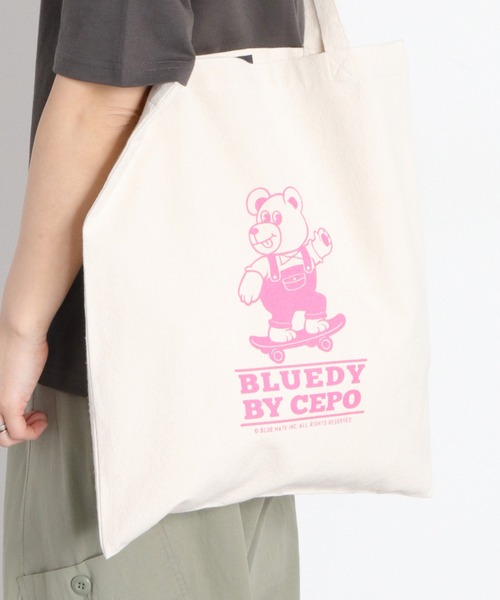 cepo(セポ)の「【BLUEDY / ブルーディ】コットントートバッグ(ハンドバッグ・レディース・ブラック系/ブルー系/ピンク系・FREE)」の14枚目の写真