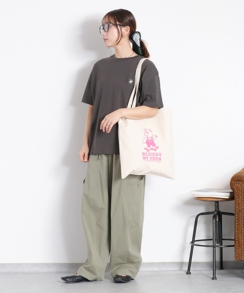 cepo(セポ)の「【BLUEDY / ブルーディ】コットントートバッグ(ハンドバッグ・レディース・ブラック系/ブルー系/ピンク系・FREE)」の17枚目の写真