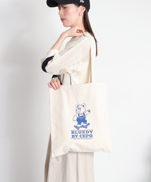 cepo(セポ)の「【BLUEDY / ブルーディ】コットントートバッグ(ハンドバッグ・レディース・ブラック系/ブルー系/ピンク系・FREE)」の11枚目の写真