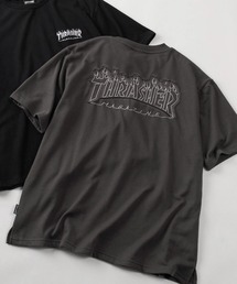 THRASHER（スラッシャー）の「【70】【THRASHER スラッシャー】別注 ミニ裏毛 ファイヤーエンブレム ハートロゴ刺繍 スウェットTシャツ【セットアップ可能】（Tシャツ/カットソー）」