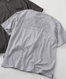 THRASHER（スラッシャー）の「【70】【THRASHER スラッシャー】別注 ミニ裏毛 ファイヤーエンブレム ハートロゴ刺繍 スウェットTシャツ【セットアップ可能】（Tシャツ/カットソー）」