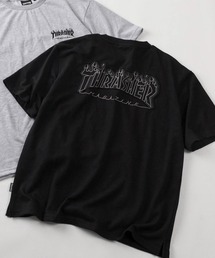 THRASHER（スラッシャー）の「【70】【THRASHER スラッシャー】別注 ミニ裏毛 ファイヤーエンブレム ハートロゴ刺繍 スウェットTシャツ【セットアップ可能】（Tシャツ/カットソー）」