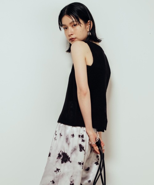 Shelly island（シェリーアイランド）の「ノースリーブリブニット（ベスト・レディース・ブラウン/ブラック・FREE）」の22枚目の写真