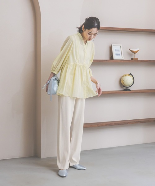 GLOBAL WORK(グローバルワーク)の「アンチピリングニットパンツ/656728(その他パンツ・レディース・オフホワイト/ブラック/ダークブラウン・LARGE/MEDIUM)」の5枚目の写真