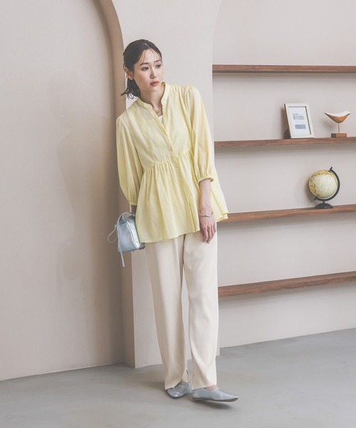 GLOBAL WORK(グローバルワーク)の「アンチピリングニットパンツ/656728(その他パンツ・レディース・オフホワイト/ブラック/ダークブラウン・LARGE/MEDIUM)」の6枚目の写真