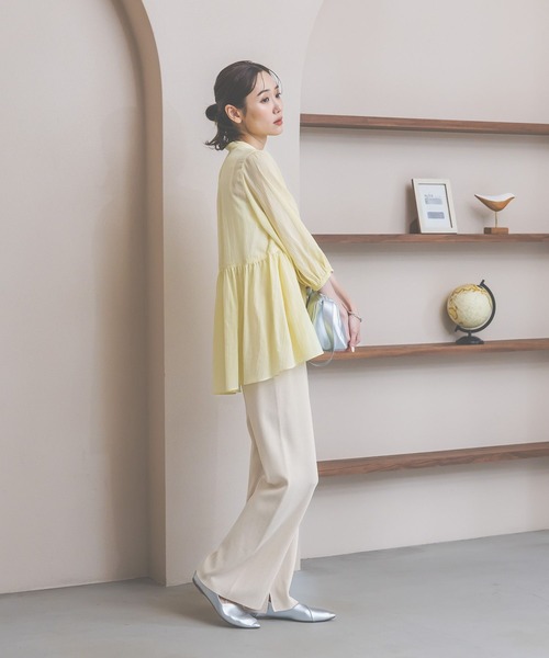 GLOBAL WORK(グローバルワーク)の「アンチピリングニットパンツ/656728(その他パンツ・レディース・オフホワイト/ブラック/ダークブラウン・LARGE/MEDIUM)」の7枚目の写真