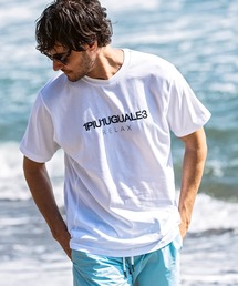 1PIU1UGUALE3  RELAX （ウノピゥウノウグァーレトレ リラックス）の「1PIU1UGUALE3 RELAX(ウノピゥウノウグァーレトレ リラックス)リバースロゴ半袖Tシャツ（Tシャツ/カットソー）」