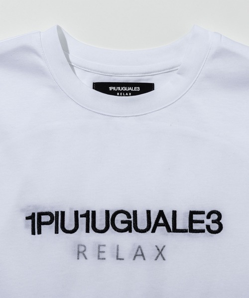 1PIU1UGUALE3  RELAX （ウノピゥウノウグァーレトレ リラックス）の「1PIU1UGUALE3 RELAX(ウノピゥウノウグァーレトレ リラックス)リバースロゴ半袖Tシャツ（Tシャツ/カットソー・メンズ・ホワイト/ブラック・M/S/XXL/XL/L）」の16枚目の写真
