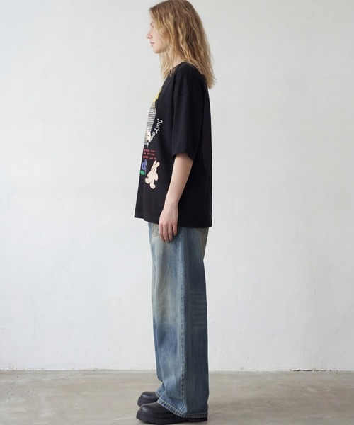 HOOK(フック)の「ギンガムパッチワークフルーツモチーフ半袖ビッグTEE (SS)(Tシャツ/カットソー・メンズ・ブラック/ホワイト・FREE)」の9枚目の写真