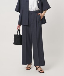 Spiree ストライプ ワイドパンツ ‐ウォッシャブル‐
