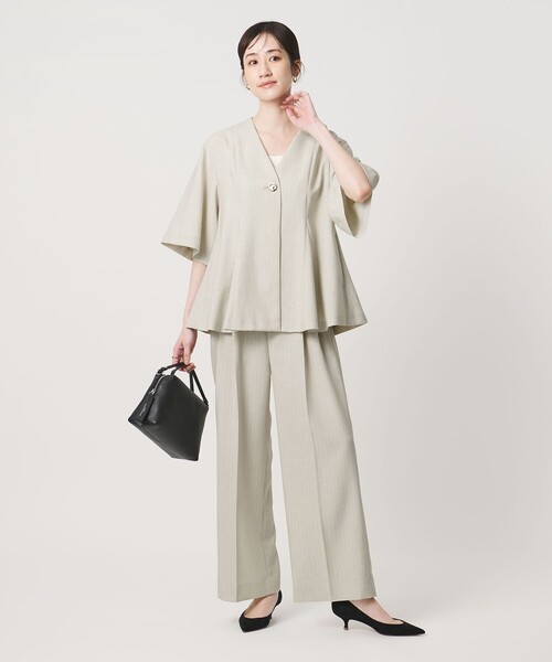 UNITED ARROWS(ユナイテッドアローズ)の「Spiree ストライプ ワイドパンツ ‐ウォッシャブル‐(スラックス・レディース・その他7/その他2・36/34/38/40)」の15枚目の写真