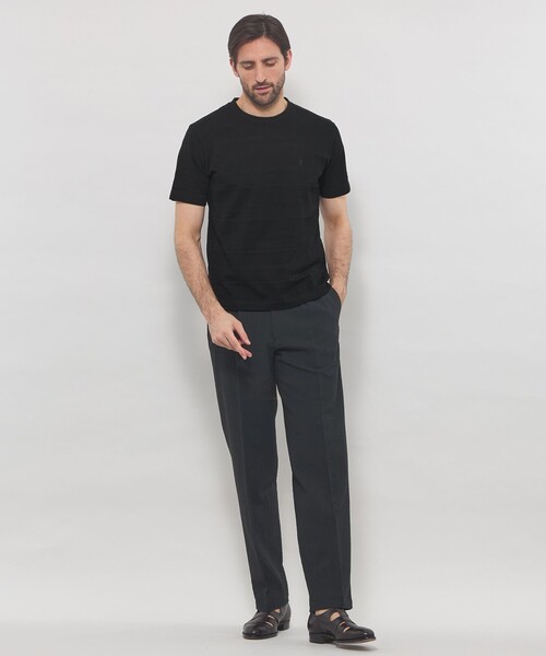 MACKINTOSH LONDON(マッキントッシュ ロンドン)の「【LEON掲載】ウールサッカー1プリーツパンツ(その他パンツ・メンズ・ベージュ系その他7/チャコールグレー・86/82/90)」の3枚目の写真