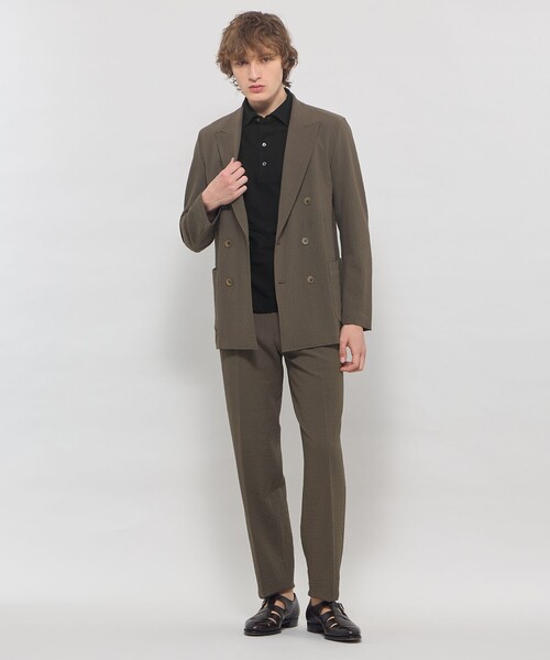 MACKINTOSH LONDON(マッキントッシュ ロンドン)の「【LEON掲載】ウールサッカー1プリーツパンツ(その他パンツ・メンズ・ベージュ系その他7/チャコールグレー・86/82/90)」の4枚目の写真