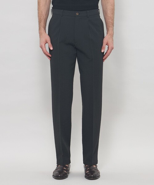 MACKINTOSH LONDON(マッキントッシュ ロンドン)の「【LEON掲載】ウールサッカー1プリーツパンツ(その他パンツ・メンズ・ベージュ系その他7/チャコールグレー・86/82/90)」の5枚目の写真