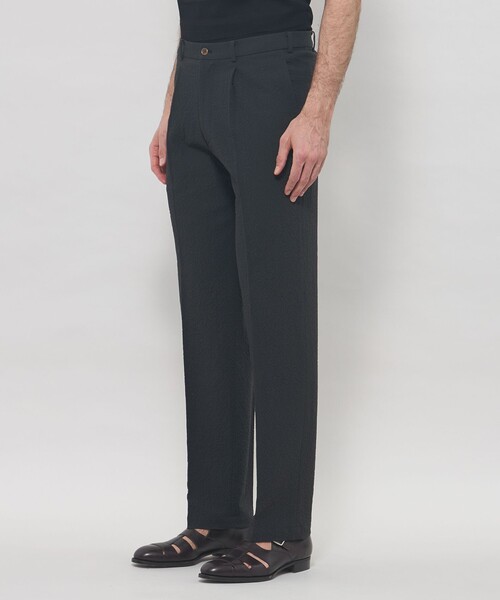 MACKINTOSH LONDON(マッキントッシュ ロンドン)の「【LEON掲載】ウールサッカー1プリーツパンツ(その他パンツ・メンズ・ベージュ系その他7/チャコールグレー・86/82/90)」の6枚目の写真
