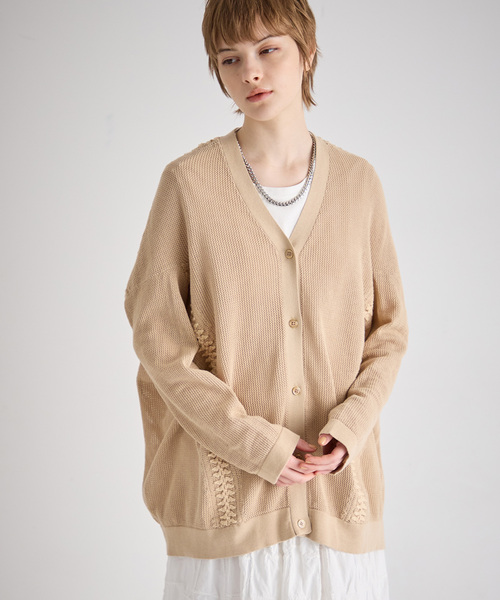 ATSURO TAYAMA(アツロウタヤマ)の「コットンメッシュカーディガン(カーディガン/ボレロ・レディース・ベージュ・M)」の2枚目の写真