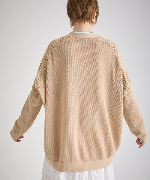 ATSURO TAYAMA(アツロウタヤマ)の「コットンメッシュカーディガン(カーディガン/ボレロ・レディース・ベージュ・M)」の11枚目の写真