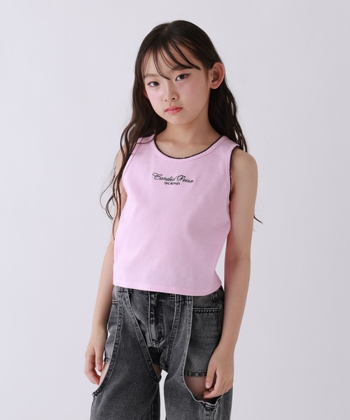 10C REPIPI(ジューシーレピピ)の「【10C REPIPI】エンジェルタンクトップ(タンクトップ・キッズ・ブラック/ピンク/オフホワイト・120cm/130cm/140cm)」の3枚目の写真